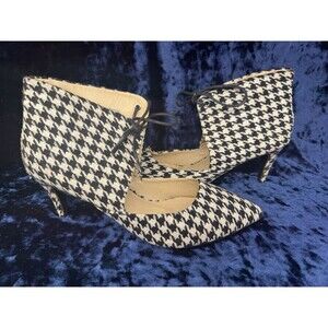 MIDNIGHT VELVET womens high heel sandals shoe size 11 M black And White